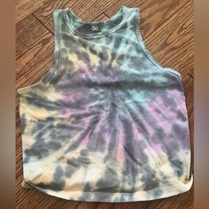 Cropped tie dye tang top